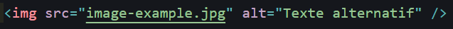 &nbsp; Code d'une image avec un texte alternatif&nbsp;&nbsp;