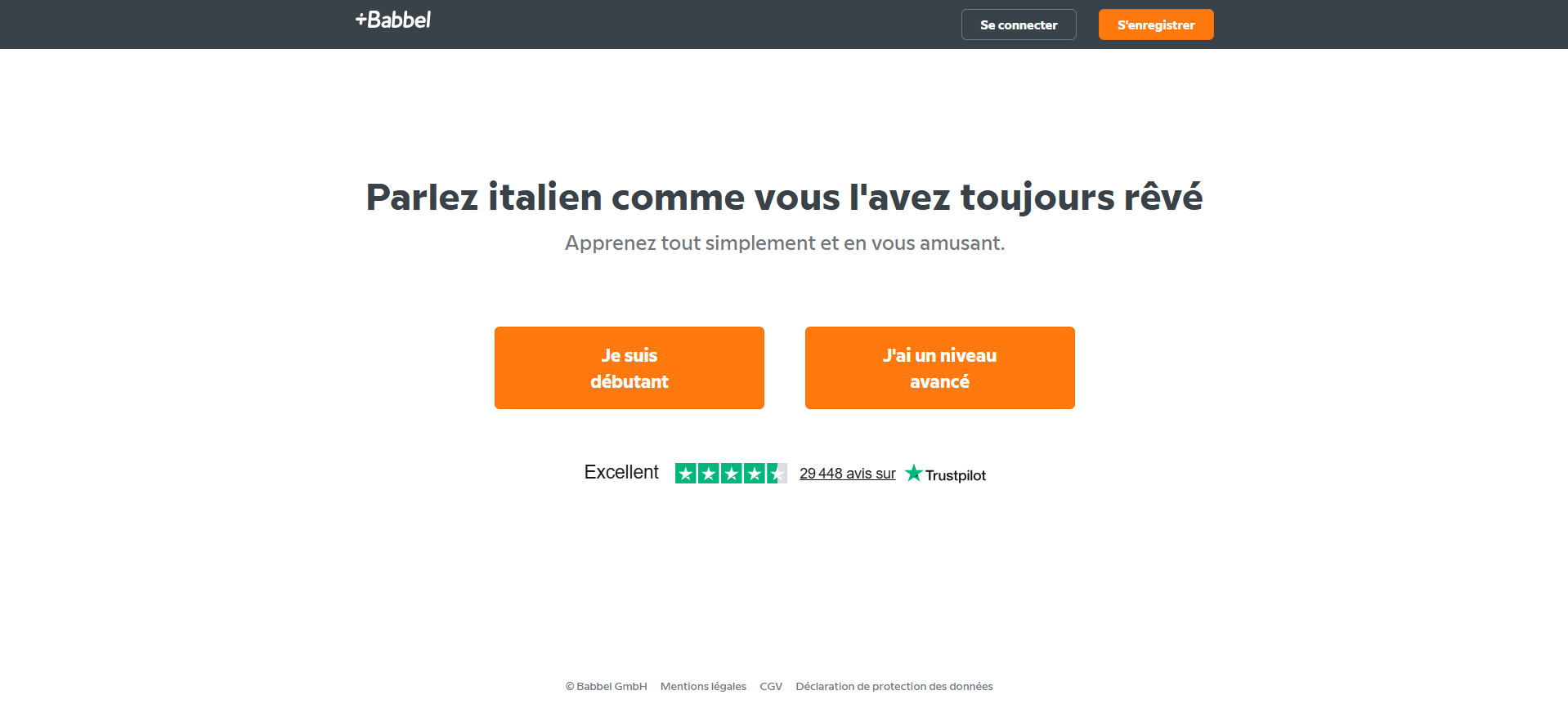 Exemple de Babbel