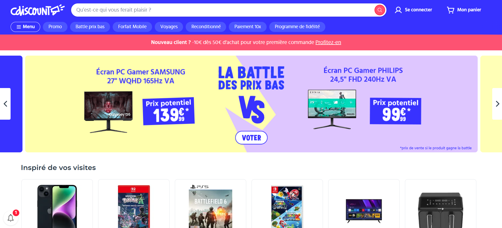 Exemple de Cdiscount