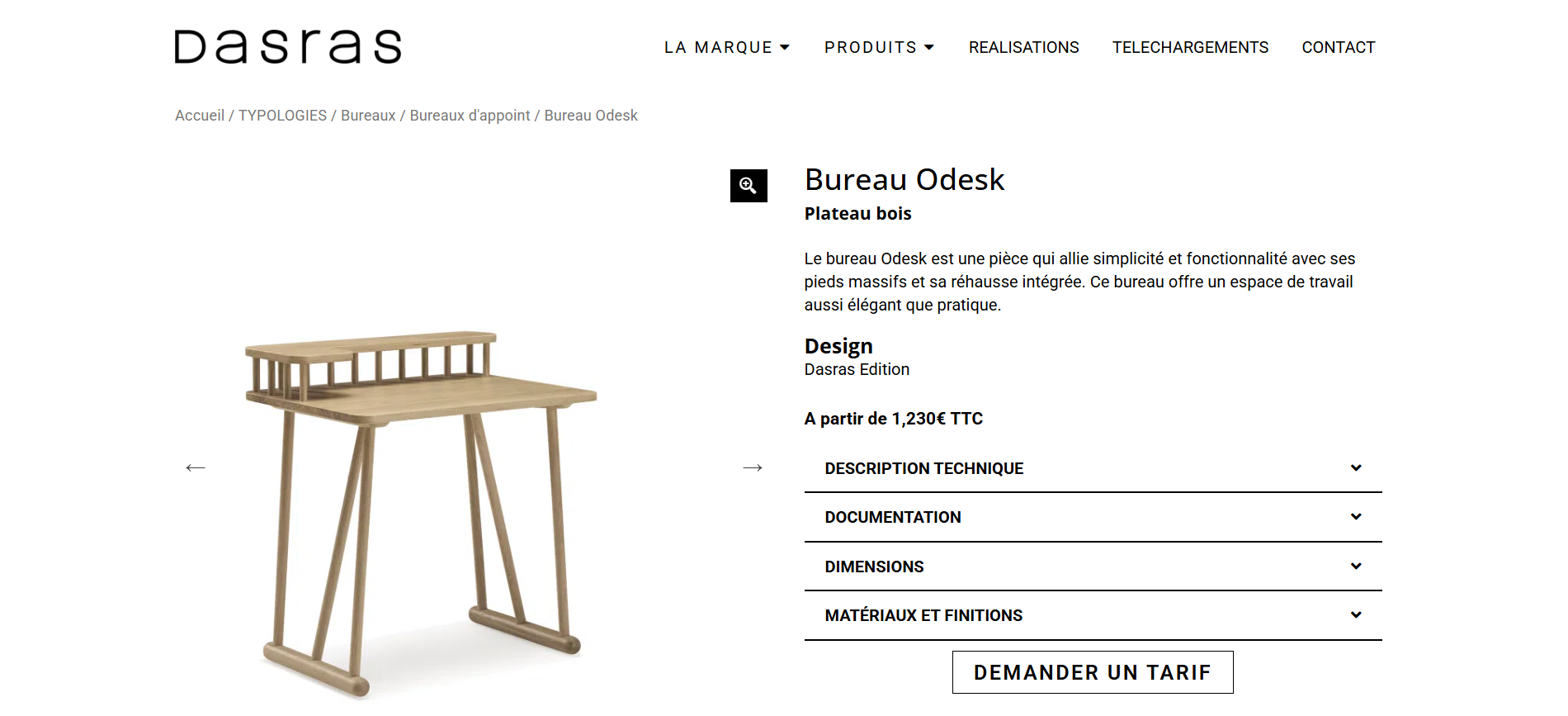 Exemple du site Dasras